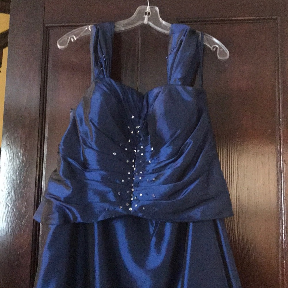 Formal cobalt long gown.